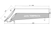 VOMERO TIPO UNIVERSALE SPALLA 450 mm - DX