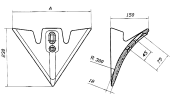 Duckfoot point for cultivator