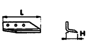 Angular blade 3 holes for trencher