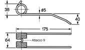 Rotary swather spring