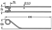 Rotary swather spring