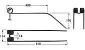 Rotary swather spring