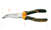 Pinza a becchi piatti lunghissimi piegati con impugnatura bimateriale
