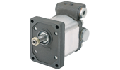Gear pump GROUP 2 with flow control valve 2 ways