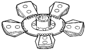 Central cerametallic plate with 5 vanes Ø 280 sintered 40x35EV - Z.14